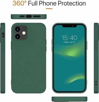 iPhone 12 Mini - Back Cover &amp;amp; Glas - Groen
