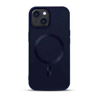 iPhone 14 - Blauw - Carbon MagSafe Back Cover