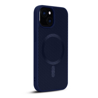 iPhone 14 - Blauw - Carbon MagSafe Back Cover