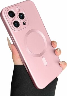 iPhone 16 Pro - Roze - Matte Siliconen MagSafe Back Cover