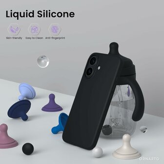 iPhone 16 Plus - Back Cover Camera Bescherming &amp;amp; 2x Glas - Zwart