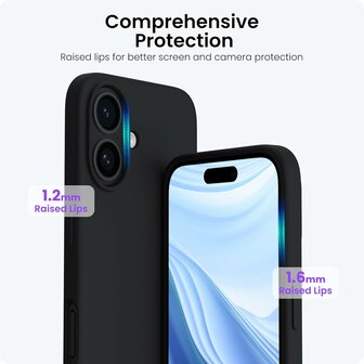 iPhone 16 Plus - Back Cover Camera Bescherming &amp;amp; 2x Glas - Zwart