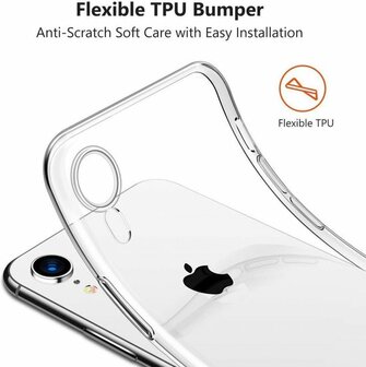 iPhone XR - Back Cover &amp;amp; 2X Glas - Transparant