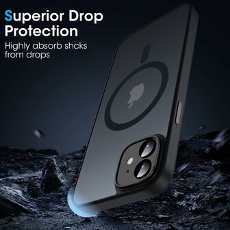 iPhone 12 - Zwart - Matte Armor - Geschikt voor MagSafe