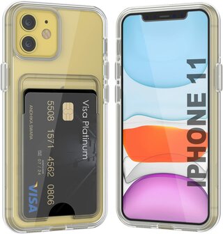 iPhone 11 - Back Cover met Kaarthouder - Transparant