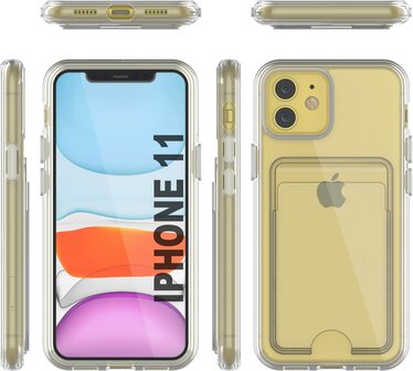 iPhone 11 - Back Cover met Kaarthouder - Transparant