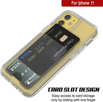 iPhone 11 - Back Cover met Kaarthouder - Transparant