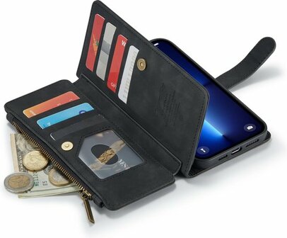 iPhone 13 Pro Max Charcoal Gray - Book Case met Rits