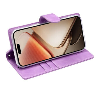 iPhone 16e - Suide Book Case - Paars