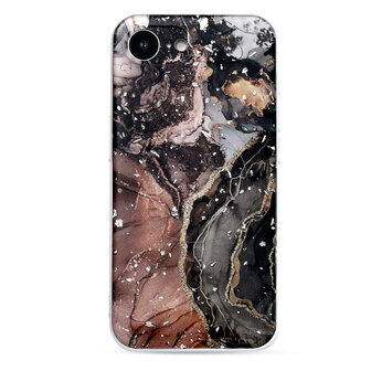 iPhone 16e - Zwart - Marmer MagSafe Back Cover