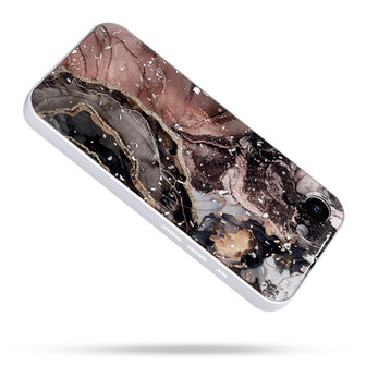 iPhone 16e - Zwart - Marmer MagSafe Back Cover
