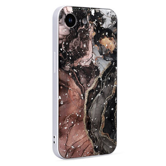 iPhone 16e - Zwart - Marmer MagSafe Back Cover