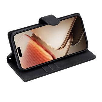 iPhone 16e - Suide Book Case - Zwart