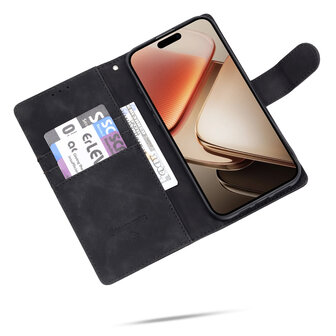 iPhone 16e - Suide Book Case - Zwart