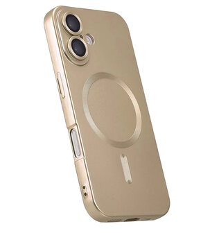 iPhone 16 - Goud - Matte Siliconen MagSafe Back Cover