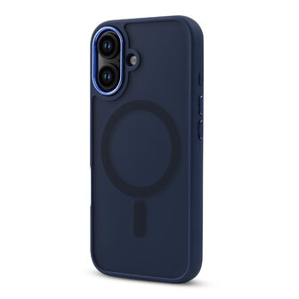 iPhone 16 Plus - Blauw - Matte Armor - Geschikt voor MagSafe