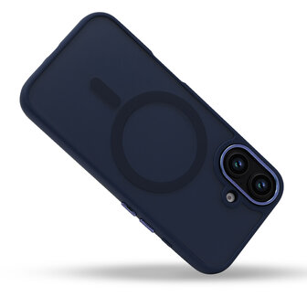 iPhone 16 Plus - Blauw - Matte Armor - Geschikt voor MagSafe