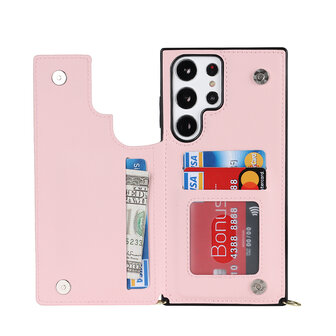 Samsung S24 Ultra Roze - Back Cover met Koord
