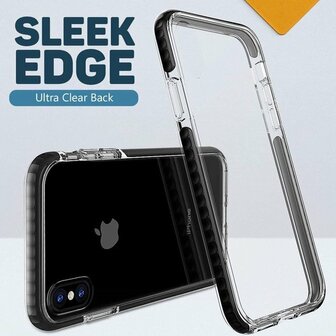 iPhone XS Max Zwart - Gel Armor Back Cover