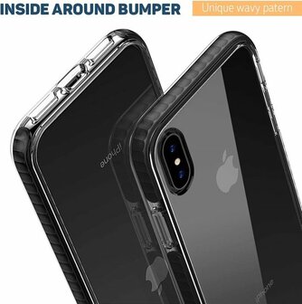 iPhone XS Max Zwart - Gel Armor Back Cover