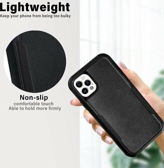 iPhone 12 Pro Max Zwart - Heavy Duty Armor