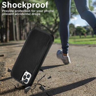 iPhone 12 Pro Max Zwart - Heavy Duty Armor