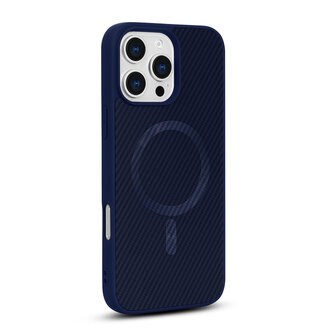 iPhone 14 Pro - Blauw - Carbon MagSafe Back Cover