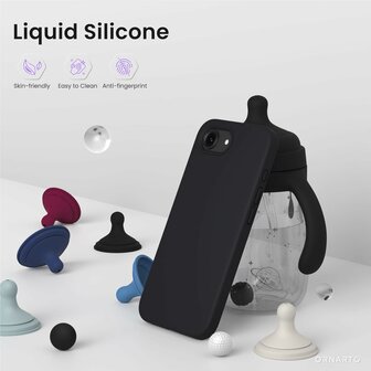 iPhone 16e - Zwart - TPU Back Cover &amp;amp; 2x Glas