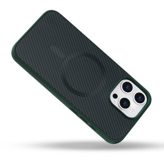 iPhone 16 Pro - Groen - Carbon MagSafe Back Cover