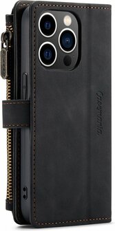 iPhone 14 Pro Charcoal Gray- Book Case met Rits