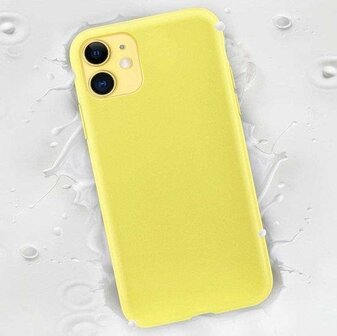 iPhone 12 Mini - Back Cover &amp;amp; Glas - Geel
