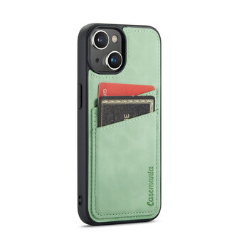 iPhone 14 - Back Cover met Kaarthouder - Pistache Green