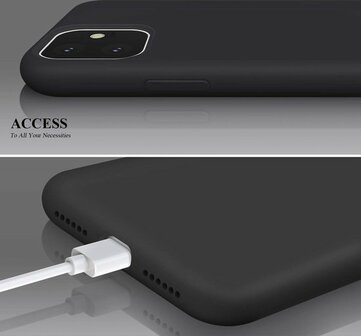 iPhone 11 - Siliconen Back Cover - Zwart