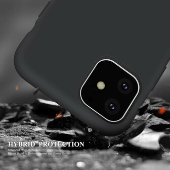 iPhone 11 - Siliconen Back Cover - Zwart