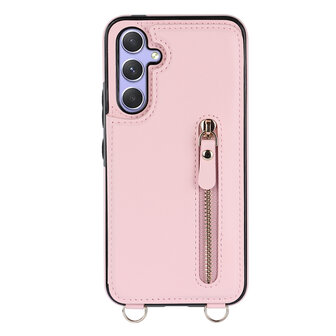 Samsung A55 - Roze - Back Cover met Koord