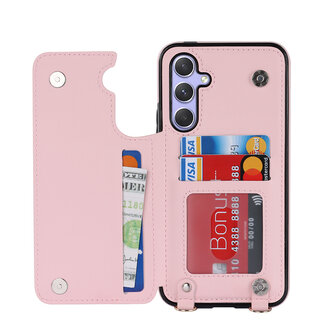 Samsung A55 - Roze - Back Cover met Koord