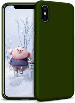 iPhone XS Max - Siliconen Back Cover - Groen