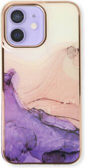 iPhone 11 - Marmer Back Cover - Paars