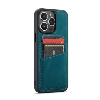 iPhone 14 Pro Max - Back Cover met Kaarthouder - Emerald Green