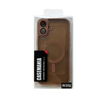 iPhone 16 Plus - Bruin - Matte Armor met Cam Bescherming - Geschikt voor MagSafe