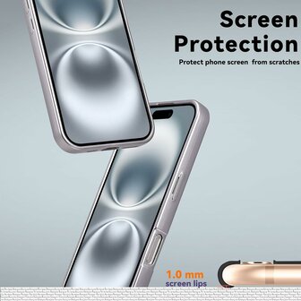 iPhone 16 - Zilver - Matte Siliconen MagSafe Back Cover