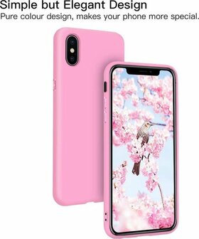 iPhone XS Max - Siliconen Back Cover - Roze