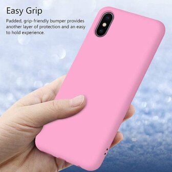 iPhone XS Max - Siliconen Back Cover - Roze