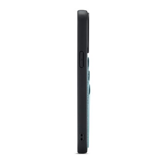 iPhone 14 Pro Max - Back Cover met Kaarthouder - Aqua Blue