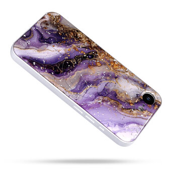 iPhone 16e - Paars - Marmer MagSafe Back Cover