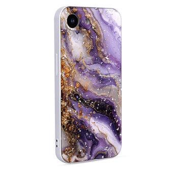 iPhone 16e - Paars - Marmer MagSafe Back Cover