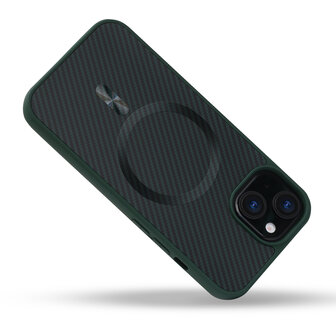 iPhone 13 Mini - Groen - Carbon MagSafe Back Cover