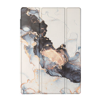 Samsung Tab A9 Plus - Marmer Wit - Smart Cover