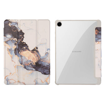 Samsung Tab A9 Plus - Marmer Wit - Smart Cover