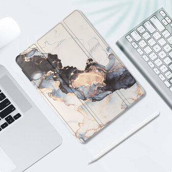 Samsung Tab A9 Plus - Marmer Wit - Smart Cover